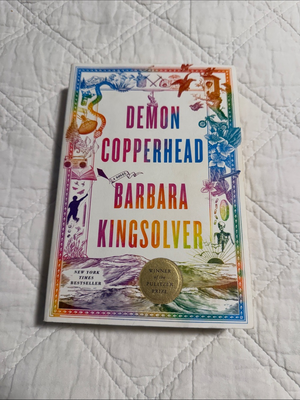 'Demon Copperhead' Rainbow Cover Art Print - White